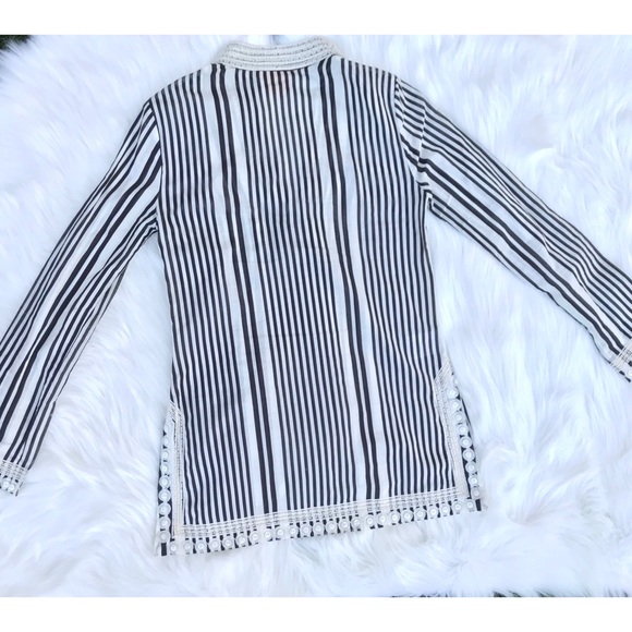 Tory Burch Striped Print Tunic - Picture 2 of 8